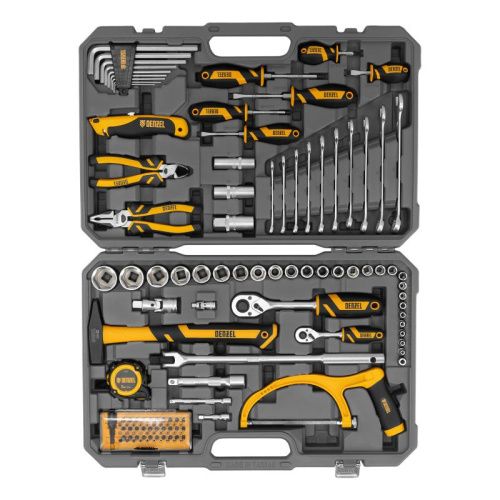 Набор инструментов 100 предметов Denzel, пластиковый кейс-Tehinstrument