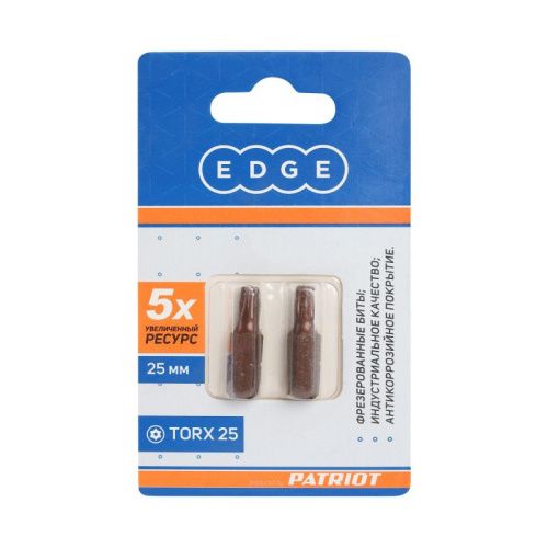 Бита T25, сталь S2, длина 25 мм, 2 шт., Patriot-Tehinstrument