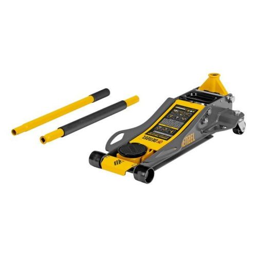 Домкрат гидравлический подкатной, 3 т, 75-500 мм, быстрый подъем, низкий подхват, проф. Denzel-Tehinstrument