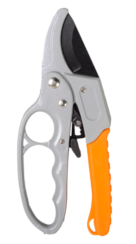 Секатор ВИХРЬ 200мм (возвратная пружина, храповый механизм, тефлоновое покрытие, обрезиненные рукоятки)-Tehinstrument