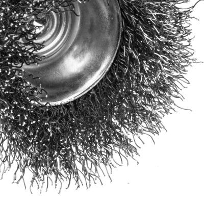 Щетка для дрели, 50 мм, Чашка, со шпилькой, нержавеющая витая проволока Denzel-Tehinstrument