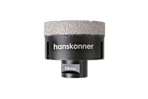 Коронка алмазная для УШМ, tilepro, 68 мм, вакуумн. Спекание алмазов, Hanskonner-Tehinstrument