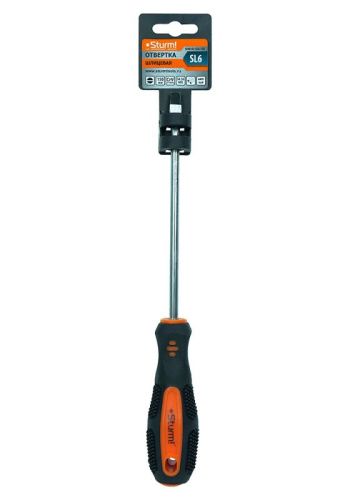 Отвертка плоский шлиц SL6х150мм, CrV, магнитный наконечник  Sturm-Tehinstrument