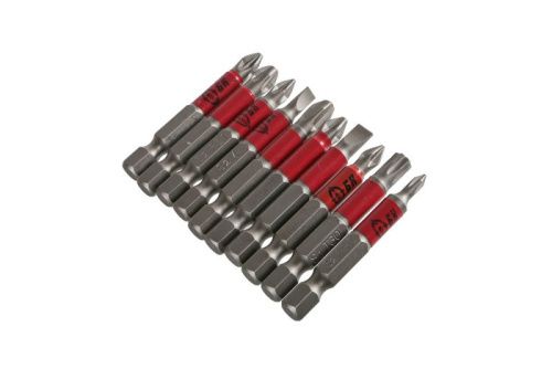 Биты  PH/PZ/SL/TORX, 50мм, сталь S2, 10шт, БОЕКОМПЛЕКТ-Tehinstrument