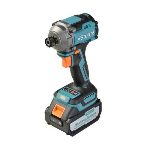 CD250H Винтоверт ударн б/щ  Sturm, 18В, 1BatterySystem, 250Нм, 1/4", 1x4.0Ач, кейс-Tehinstrument