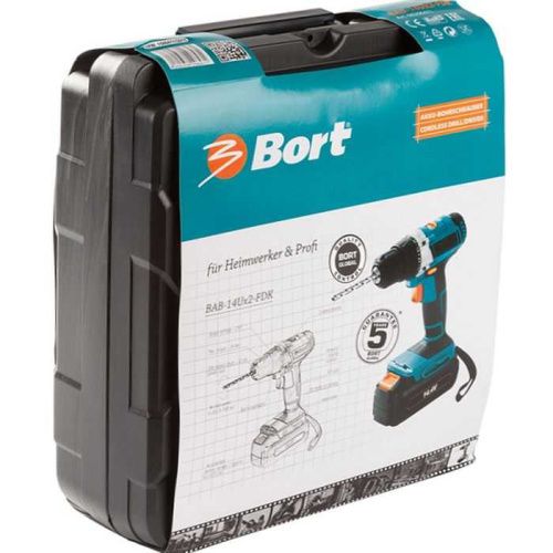 Аккумуляторный шуруповерт Bort BAB-14Ux2-FDK (дрель-шуруповерт Борт 14ух2), 98296471-Tehinstrument