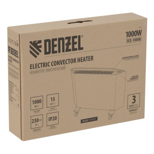 Конвектор электрический Denzel XCE-1000 черный-Tehinstrument