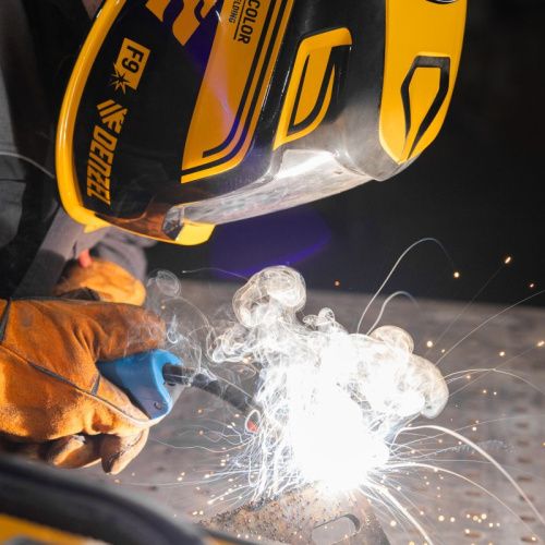 Щиток защитный лицевой (маска сварщика) F9, см. окно 100x60, Real Color, DIN 4-8/9-13// Denzel-Tehinstrument