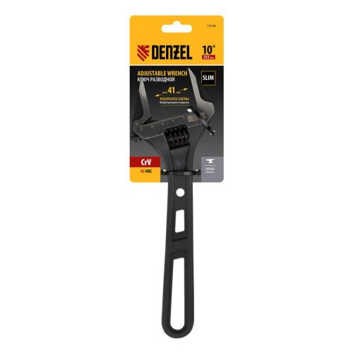 Ключ разводной Denzel 250 мм, CrV-Tehinstrument