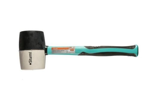 Киянка 900г, черно-белая, резиновый боек, обрезиная рукоятка,  Sturm-Tehinstrument