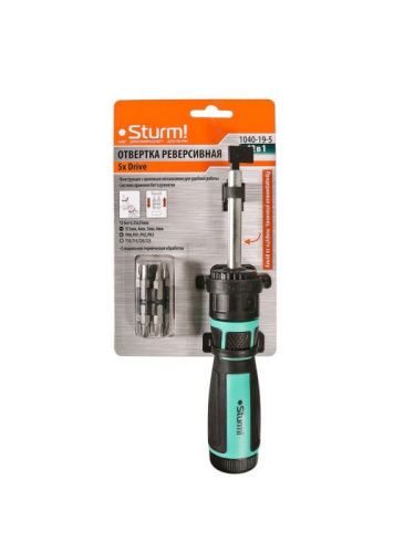Отвертка реверсивная, 5x Drive, CrV  Sturm-Tehinstrument
