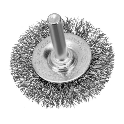 Набор щеток для дрели, 1 Плоская 50мм, 2 Чашки 25-50мм, шпилька, нерж. вит. проволока Denzel-Tehinstrument