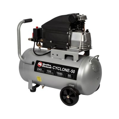Компрессор поршневой масляный QUATTRO ELEMENTI CYCLONE-50-Tehinstrument