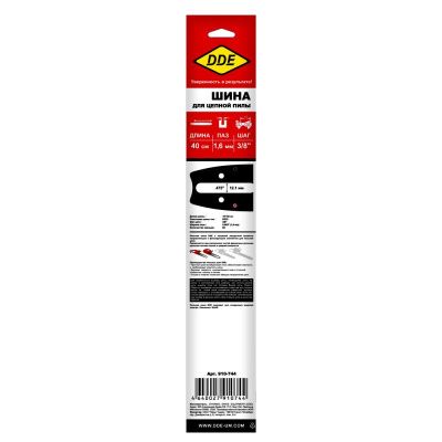 Шина пилы цепной сварная DDE 16"/ 40 см 3/8"-1,6-60 зв  проф.-Tehinstrument