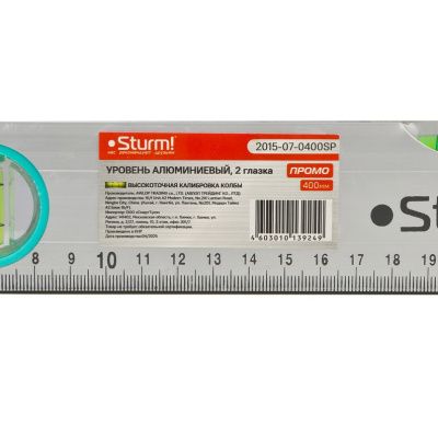 Уровень строительный 400 мм,  Sturm-Tehinstrument