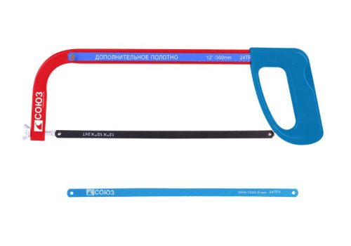 Ножовка по металлу с дополнительным полотном, 300мм, серия Кулибин, СОЮЗ-Tehinstrument