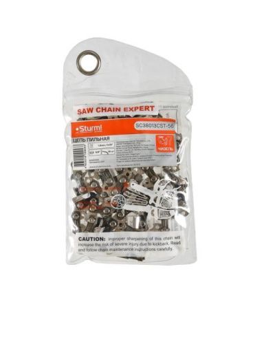 Цепь  Sturm 56 звеньев, 0,050", шаг 3/8", КВАДРАТНЫЙ ХРОМИРОВАННЫЙ, КАЛЕНЫЙ зуб-Tehinstrument