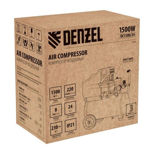 Компрессор воздушный Denzel DC1500/24-Tehinstrument