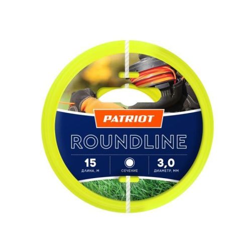 Леска Roundline D 3,0 мм L 15 м (круглая, желтая), Patriot-Tehinstrument