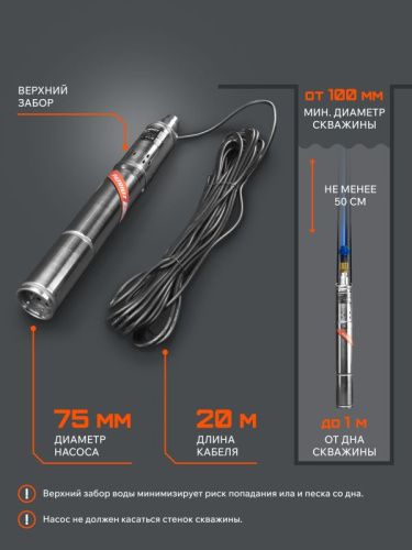 Насос скважинный Patriot SP 2250 S-Tehinstrument