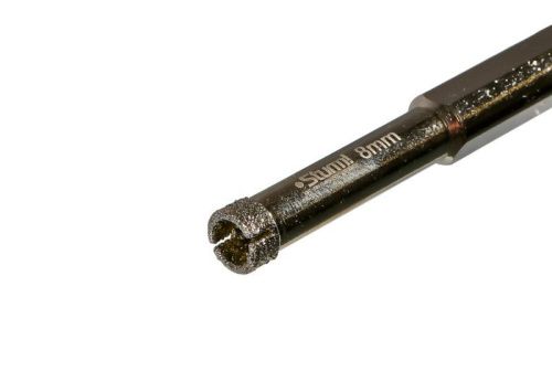 Коронка алмазная по керамограниту 8 х 65 мм, блистер,  Sturm-Tehinstrument