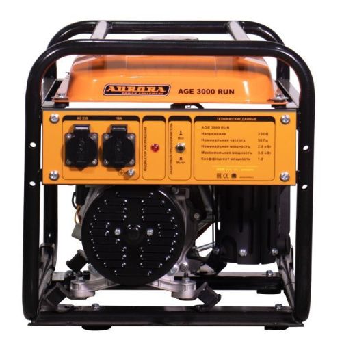 Бензогенератор Aurora AGE 3000 RUN (увеличенный топливный бак)-Tehinstrument