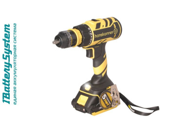 Аккумуляторный шуруповерт Hanskonner HCD1865C 1BatterySystem-Tehinstrument