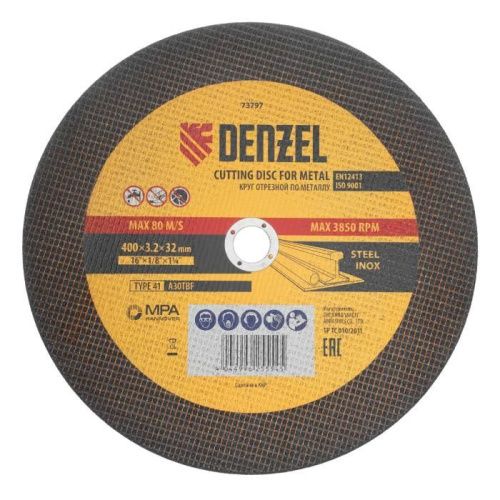 Круг отрезной по металлу, 400 х 3,2 х 32 мм, A30TBF// Denzel-Tehinstrument