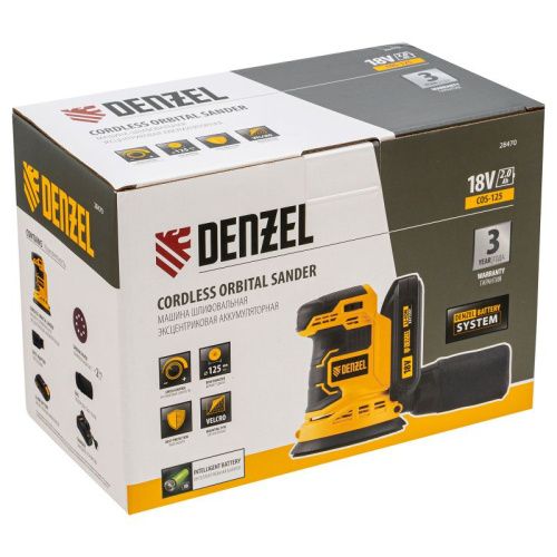 Машина шлифовальная эксцентриковая аккумуляторная Denzel COS-125-Tehinstrument