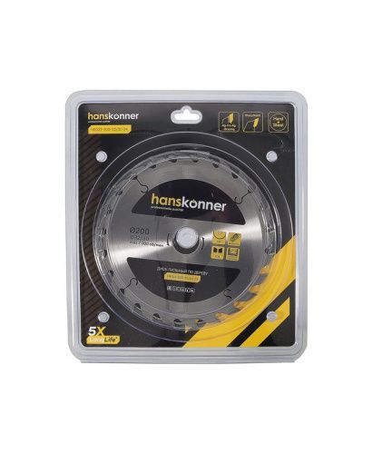 Пильный диск по дереву 200x32/30мм, 24 зубьев, Hanskonner-Tehinstrument