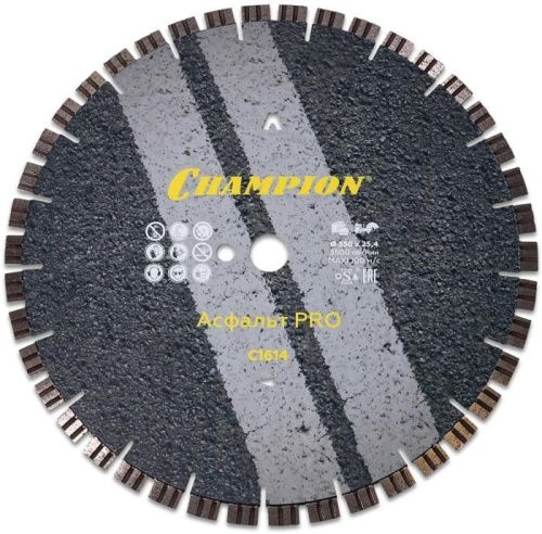 Диск алмазный CHAMPION асфальт PRO Asphalt Runner, С1614-Tehinstrument