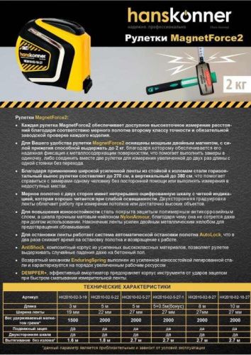 Рулетка 8x27мм, Hanskonner-Tehinstrument