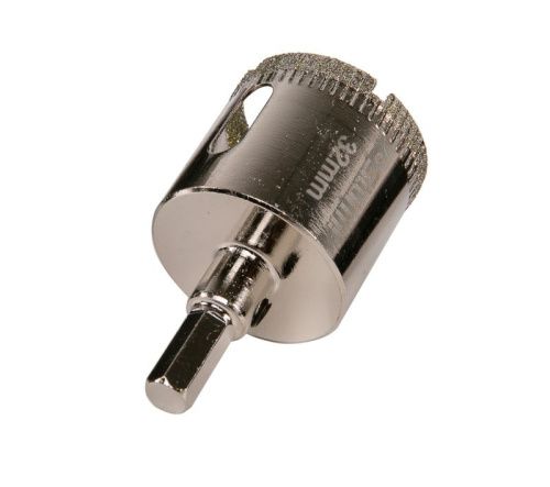 Коронка алмазн. По керам. Плитке и стеклу 32 х 55 мм с центрир. Сверл.  Sturm-Tehinstrument