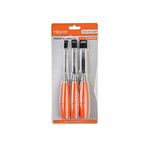 Набор стамесок, 6, 12, 18 мм, 3 шт/уп  Sturm PROMO-Tehinstrument