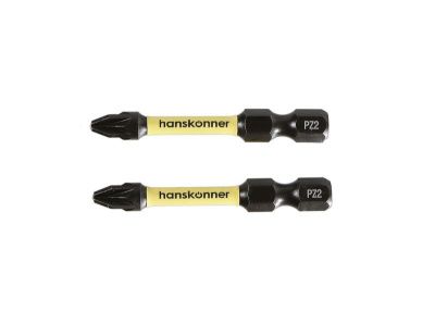 Биты PZ2x50мм, impactpower, торсионные, 2шт, Hanskonner-Tehinstrument