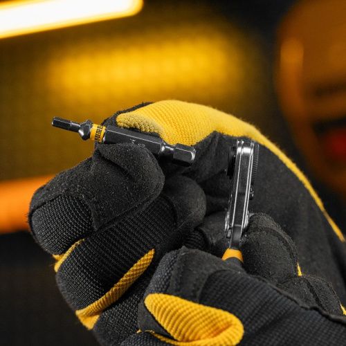 Ключ-трещотка для бит 1/4", 52 зуба, CrMo, адаптер для торцевых головок Denzel-Tehinstrument