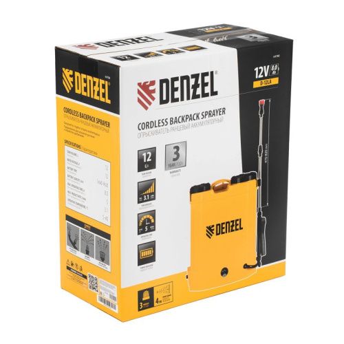 Опрыскиватель ранцевый аккумуляторный Denzel D-12LA-Tehinstrument