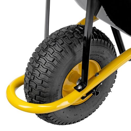 Тачка строительная, усиленная Denzel, объем 130 л, 230 кг, колесо 15х6.00-6-Tehinstrument