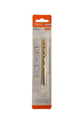 Сверло по металлу  Sturm 6,8х109 мм, сталь HSS, нитридтитан., 118° ,блистер 1 шт-Tehinstrument