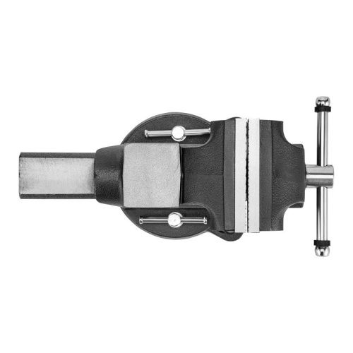 Тиски слесарные BVH-125, 125 мм, поворотные, стальная направляющая, с наковальней //Denzel-Tehinstrument