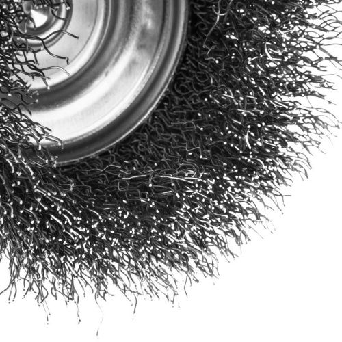 Щетка для дрели, 75 мм, Чашка, со шпилькой, нержавеющая витая проволока Denzel-Tehinstrument