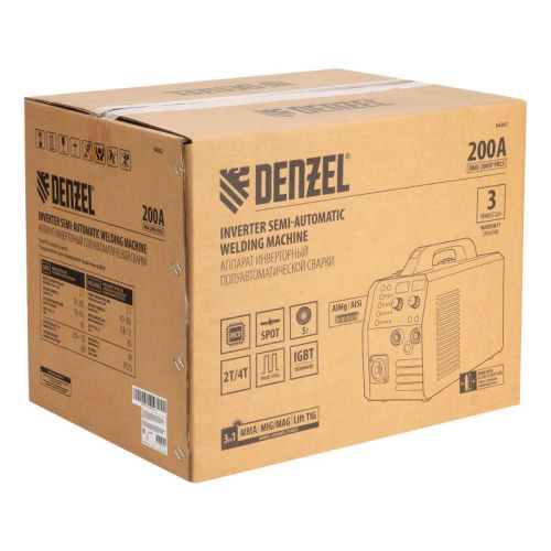 Инверторный полуавтоматический сварочный аппарат Denzel IMIG-200SP Pulse-Tehinstrument