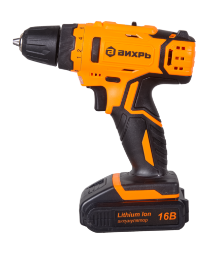 Дрель-шуруповерт Вихрь ДА-16Л-2КА с набором оснастки 65 предметов-Tehinstrument