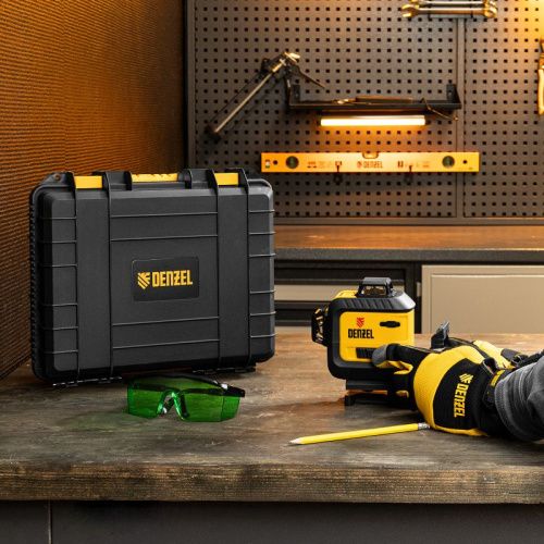 Лазерный уровень мультипризм. Denzel LXI 360-3 Green-Tehinstrument