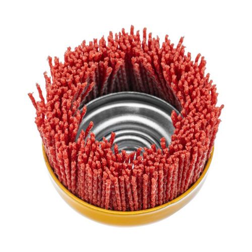 Щетка для УШМ, 75 мм, Чашка, нейлоновая щетина, М14 Denzel-Tehinstrument