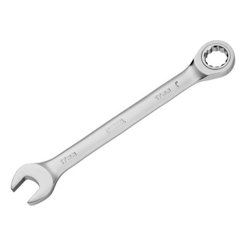 Набор ключей комбинированных трещоточных 6-17 мм, 6 шт., CrV, матовый хром Denzel-Tehinstrument