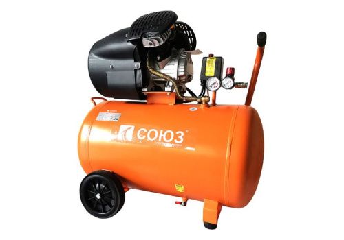 Компрессор воздушный масляный ВКС-93210С СОЮЗ, 2,4кВт, 410л/мин, ресивер 100л, прямой привод-Tehinstrument