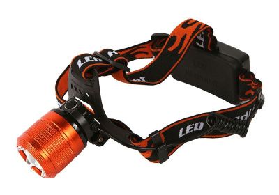 Фонарь налобный аккумуляторный 200лм, T6 светодиод, зум, 3 режима,  Sturm-Tehinstrument