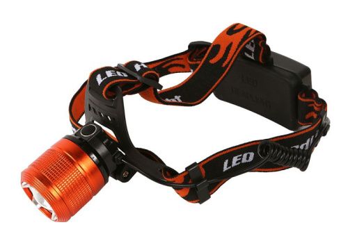 Фонарь налобный аккумуляторный 200лм, T6 светодиод, зум, 3 режима,  Sturm-Tehinstrument