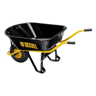 Тачка строительная, усиленная Denzel, объем 130 л, 230 кг, колесо 15х6.00-6-Tehinstrument